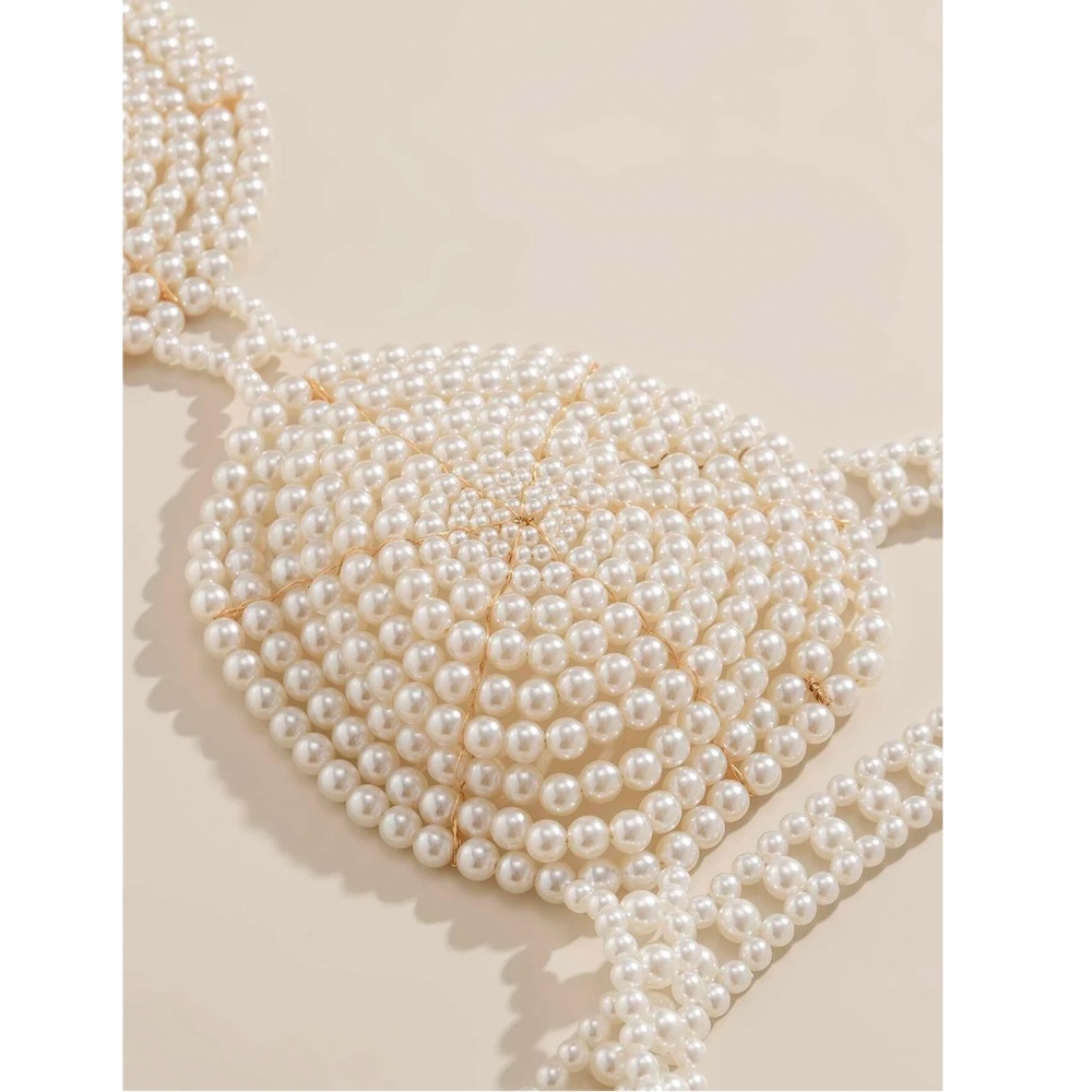 Faux Pearl Jewelry Bra - Picture 3 of 6